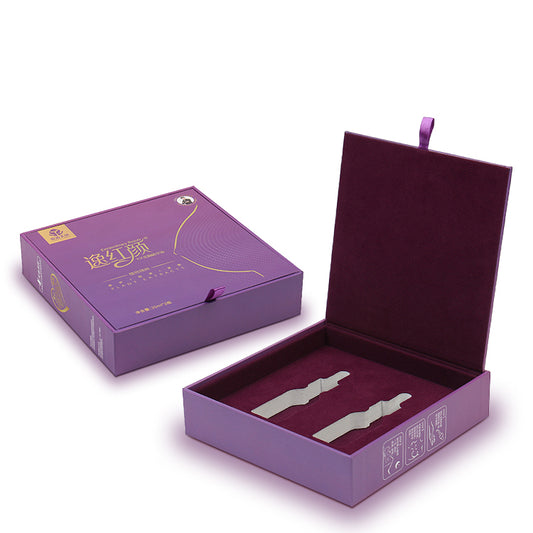 Custom Luxury Purple Folding Magnetic SKIN CARE Gift Box