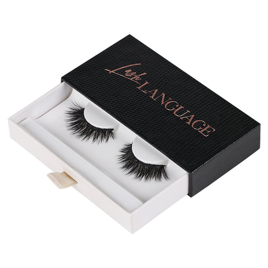 Fashionable False Eyelashes Black Drawer Box